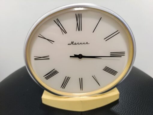 Molnija Soviet Table Clock. Vintage